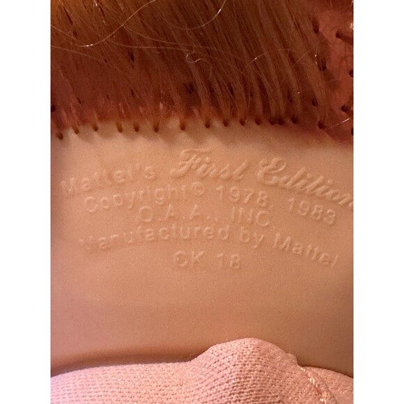 Cabbage Patch doll red hair tongue Mattel First Edition 1978 1983 tush tag 1995 - Picture 12 of 12